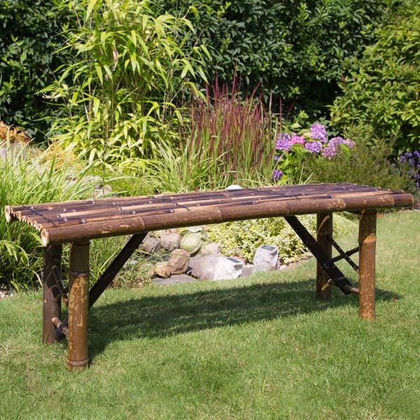 Trädgårdsbänk, 44x120x36 cm, Brun