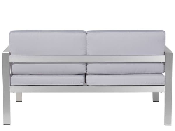Havesofa til 2 personer SALERNO Metal Lysegrå Lumarko!