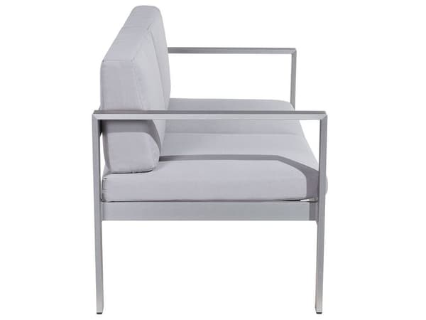 Havesofa til 2 personer SALERNO Metal Lysegrå Lumarko!