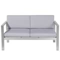 Miniatyrbillede 1 af 10: Havesofa til 2 personer SALERNO Metal Lysegrå Lumarko!