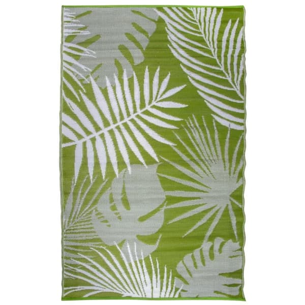 Esschert Design Uteteppe 241x152 cm jungelbladmønster OC22