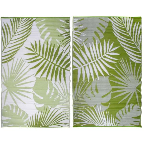 Esschert Design Uteteppe 241x152 cm jungelbladmønster OC22