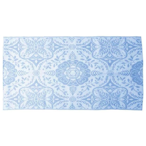 vidaXL Uteteppe ARAKIL babyblå 120x180 cm PP