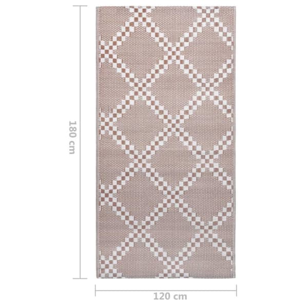 vidaXL Uteteppe ARAKIL brun 120x180 cm PP