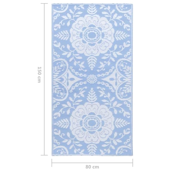 vidaXL Utomhusmatta ARAKIL babyblå 80x150 cm PP