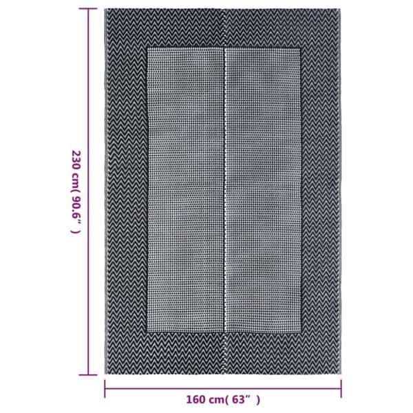 vidaXL Utomhusmatta ARAKIL grå 160x230 cm PP