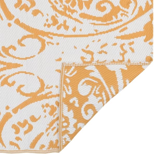 vidaXL Utomhusmatta ARAKIL orange och vit 190x290 cm PP