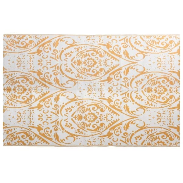 vidaXL Utomhusmatta ARAKIL orange och vit 190x290 cm PP