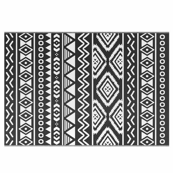 vidaXL Utomhusmatta ARAKIL svart 160x230 cm PP