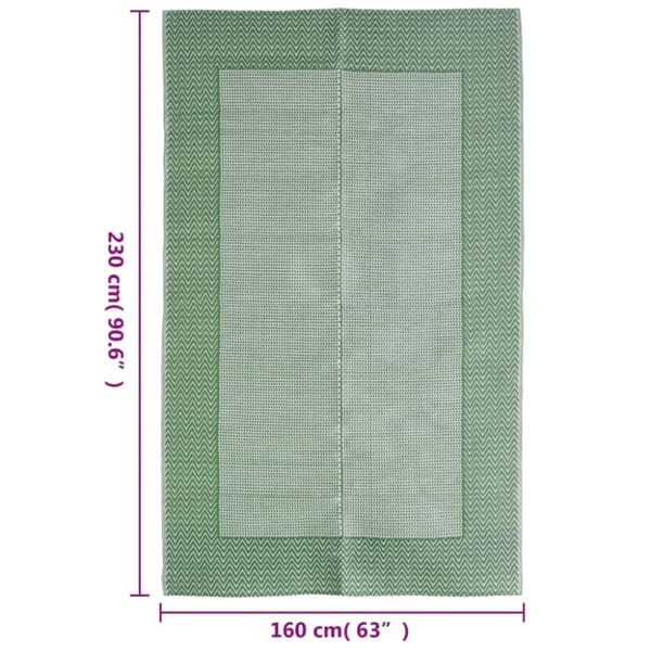 vidaXL Utedekken ARAKIL Grønn 160x230 cm PP