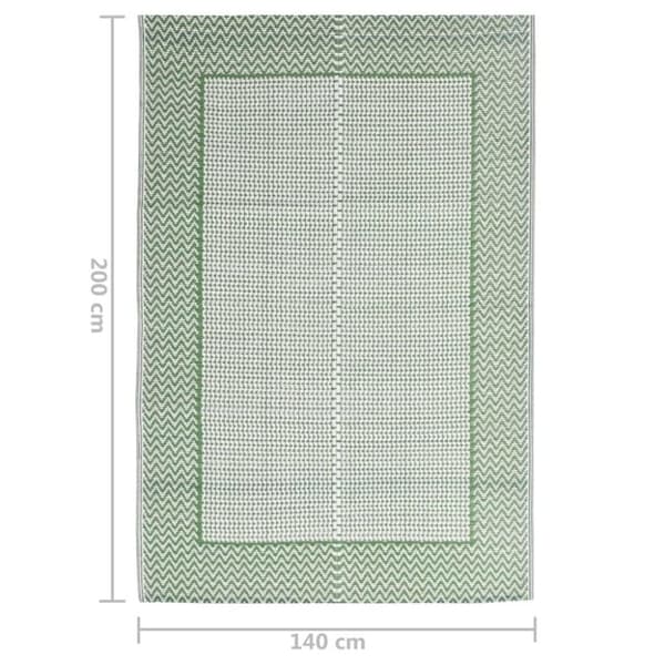 vidaXL Utedekken ARAKIL Grønn 140x200 cm PP