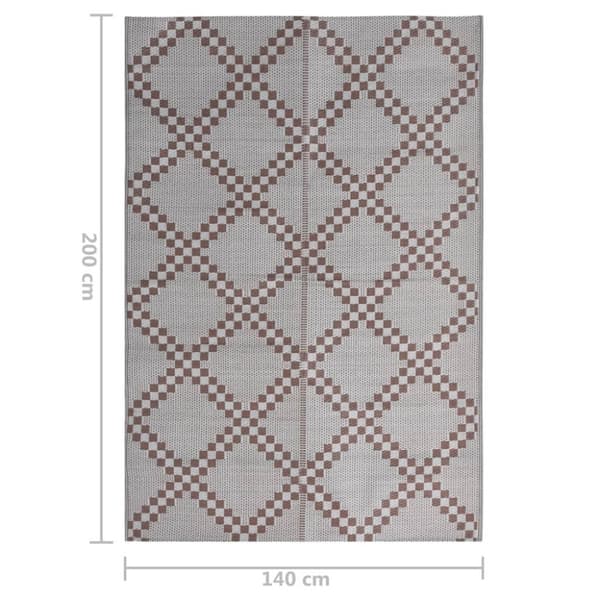 vidaXL Uteteppe ARAKIL brun 140x200 cm PP