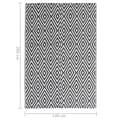 Miniatyrbilde 5 av 6: vidaXL Uteteppe ARAKIL svart 140x200 cm PP