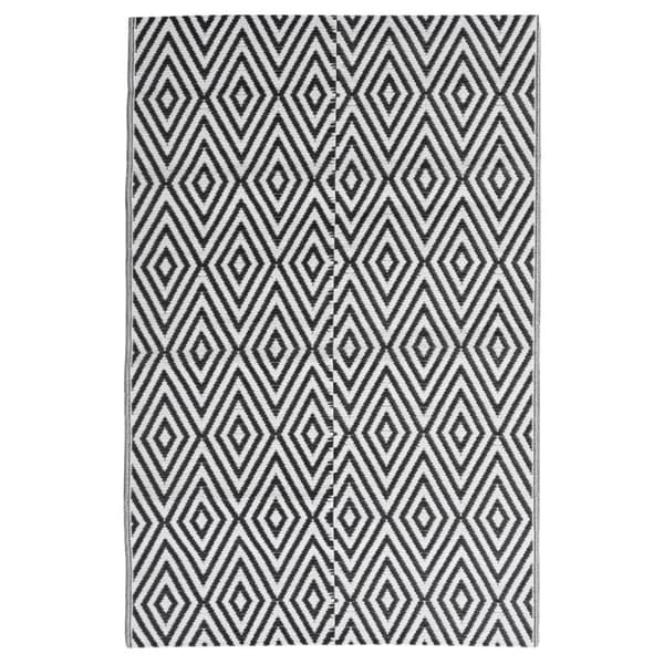 vidaXL Uteteppe ARAKIL svart 140x200 cm PP