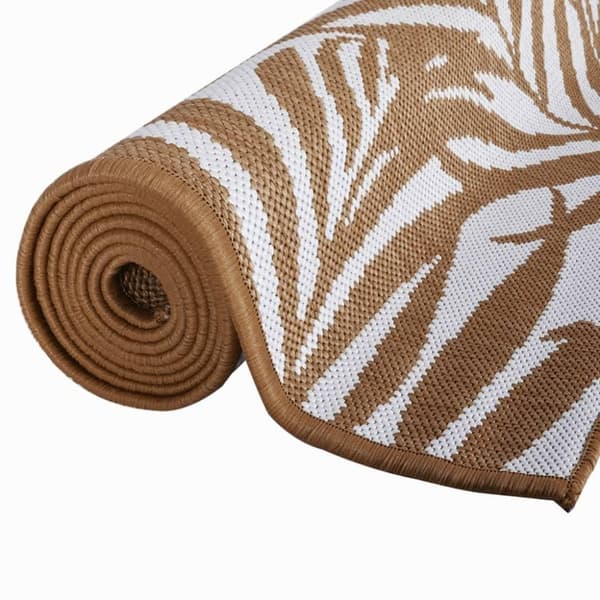 vidaXL Trädgårdsmatta brun och vit 80x150 cm vändbar