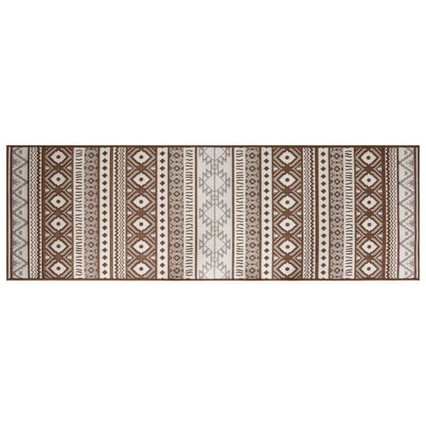 vidaXL Trädgårdsmatta brun och vit 80x250 cm vändbar