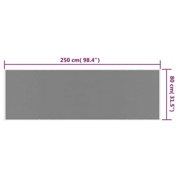 Trädgårdsmatta marinblå och vit 80x250 cm vändbar