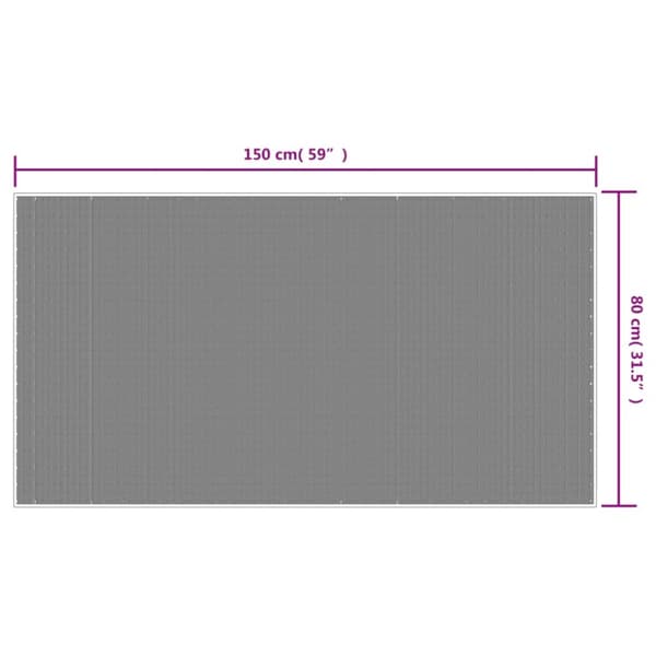 Trädgårdsmatta grå och vit 80x150 cm vändbar