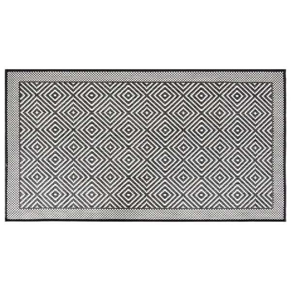 Trädgårdsmatta grå och vit 80x150 cm vändbar