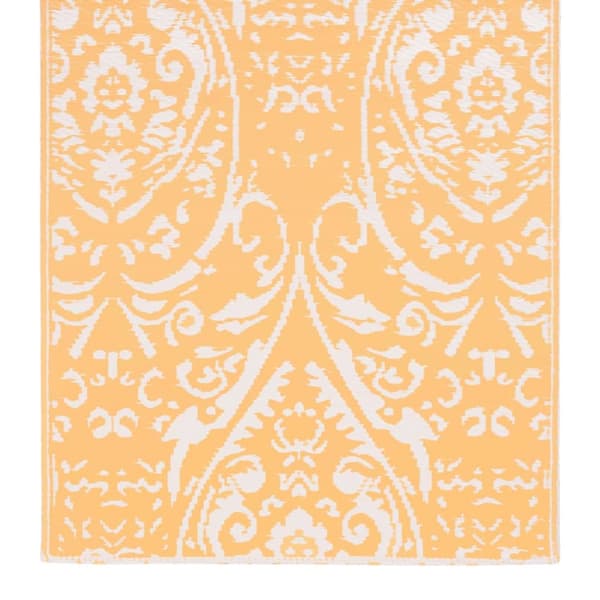 Utomhusmatta orange och vit 120x180 cm PP