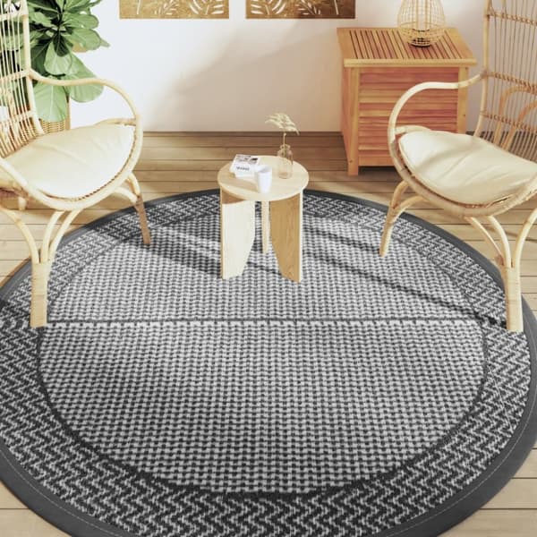 vidaXL Uteteppe ARAKIL grå Ø200 cm PP