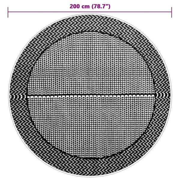 vidaXL Ulkomatto ARAKIL harmaa Ø200 cm PP