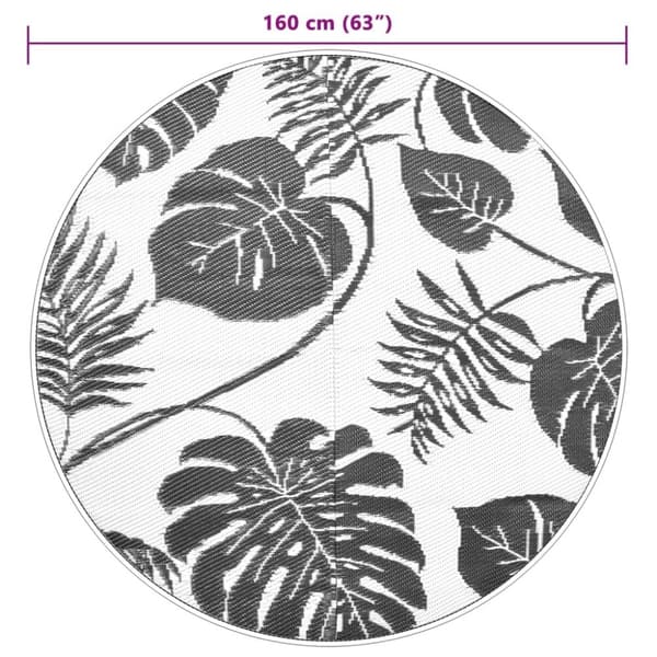 vidaXL Uteteppe ARAKIL Grønn Ø160 cm PP