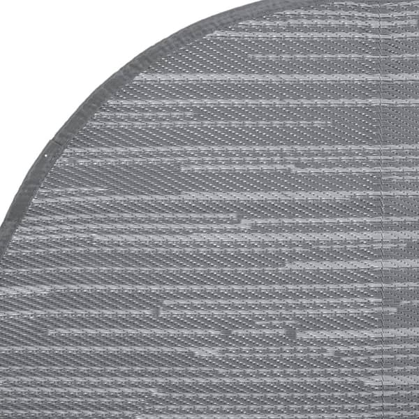 vidaXL Utomhusmatta ARAKIL grå Ø120 cm PP