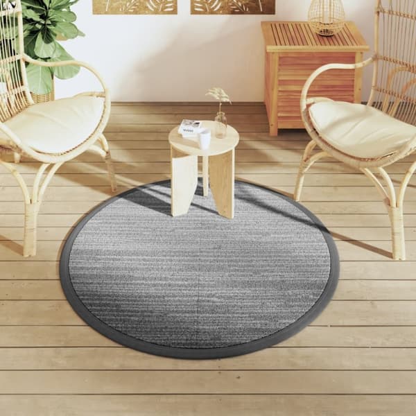vidaXL Utomhusmatta ARAKIL grå Ø120 cm PP