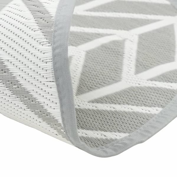 vidaXL Utomhusmatta ARAKIL grå Ø120 cm PP