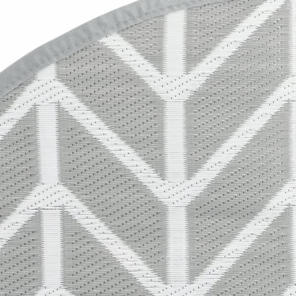 vidaXL Utomhusmatta ARAKIL grå Ø120 cm PP