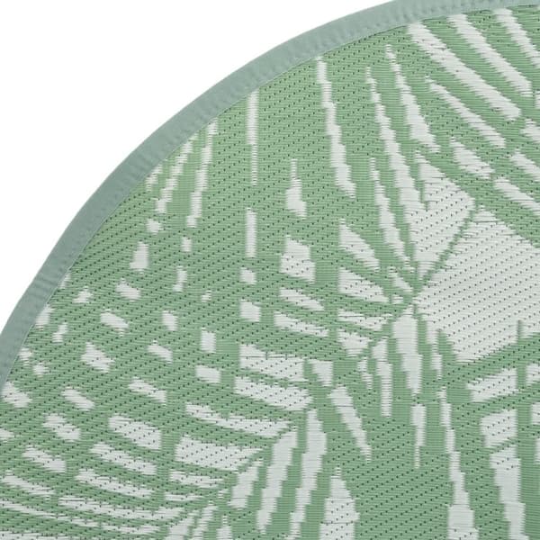 vidaXL Uteteppe ARAKIL Grønn Ø120 cm PP