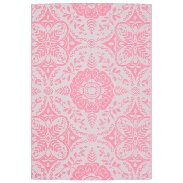 vidaXL Utomhusmatta rosa 140x200 cm PP