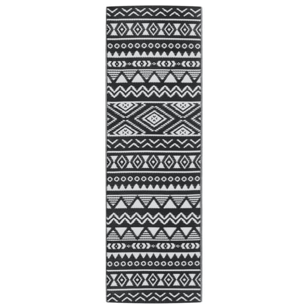 vidaXL Utomhusmatta svart 80x250 cm PP