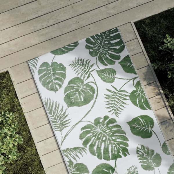 vidaXL Utomhusmatta grön 80x250 cm PP