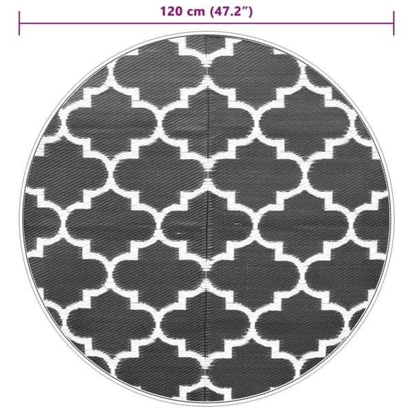 vidaXL Uteteppe ARAKIL Blå Ø120 cm PP