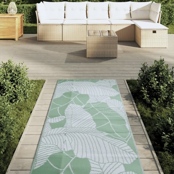 vidaXL udendørstæppe ARAKIL 80x250 cm PP Grøn