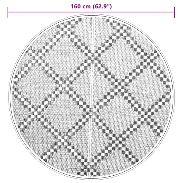 vidaXL Uteteppe ARAKIL brun Ø160 cm PP