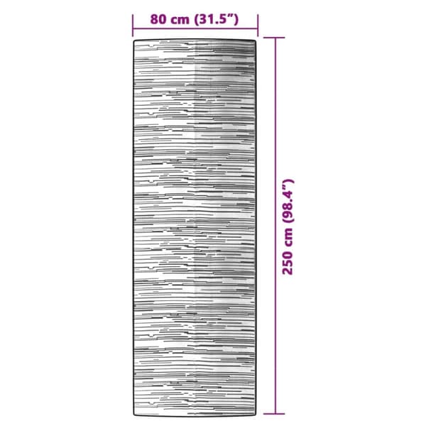 vidaXL udendørstæppe ARAKIL 80x250 cm PP Brun