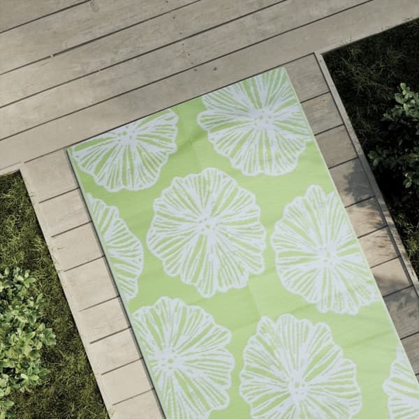 vidaXL udendørstæppe ARAKIL 80x250 cm PP Grøn