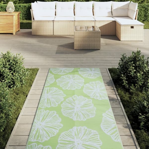 vidaXL udendørstæppe ARAKIL 80x250 cm PP Grøn