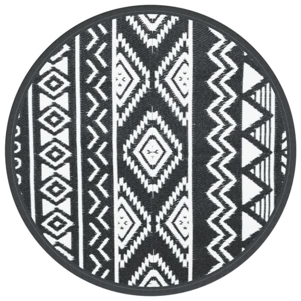 vidaXL Uteteppe ARAKIL svart Ø160 cm PP