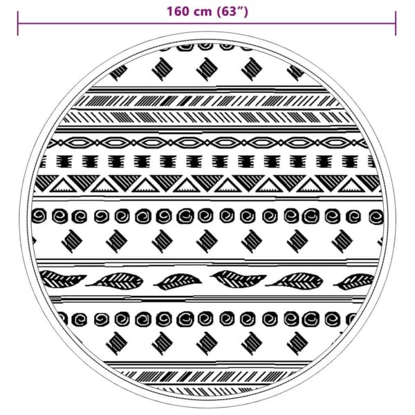vidaXL Uteteppe ARAKIL grå Ø160 cm PP
