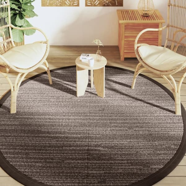 vidaXL Utomhusmatta ARAKIL brun Ø200 cm PP