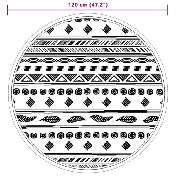 vidaXL Utomhusmatta ARAKIL grå Ø120 cm PP