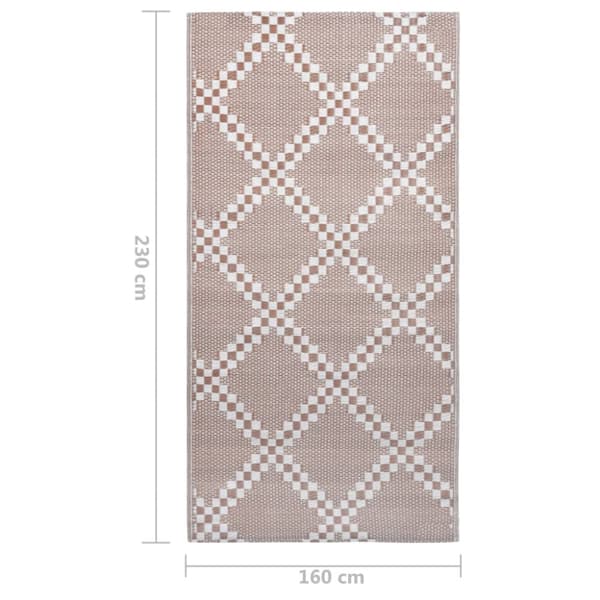 vidaXL Utomhusmatta brun 160x230 cm PP - Utomhusfiltar