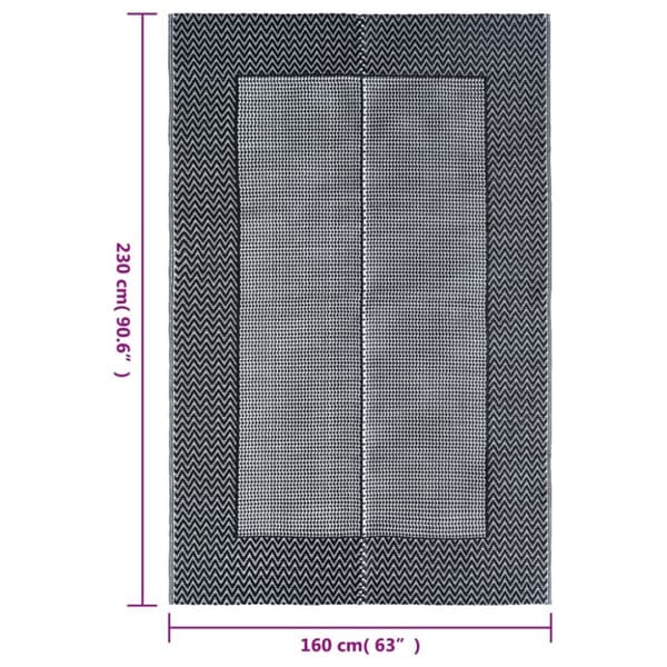 vidaXL Utomhusmatta grå 160x230 cm PP -  Utomhusfiltar