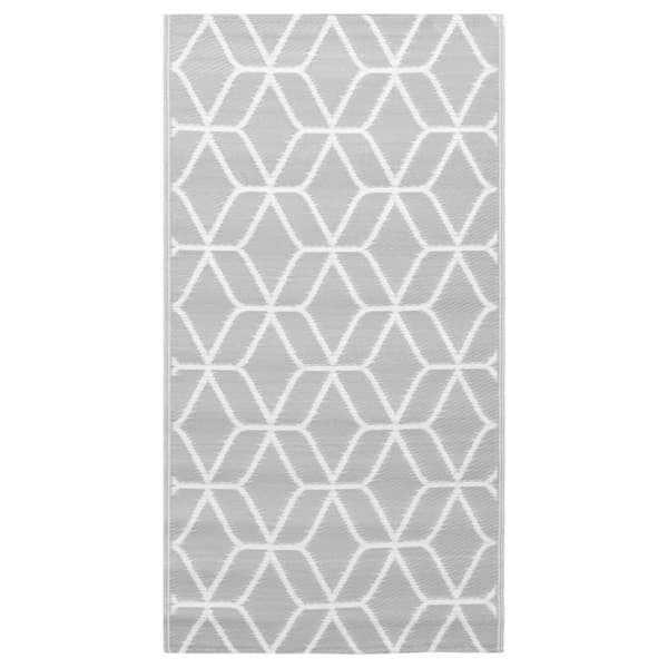 vidaXL Utomhusmatta grå 120x180 cm PP -  Utomhusfiltar