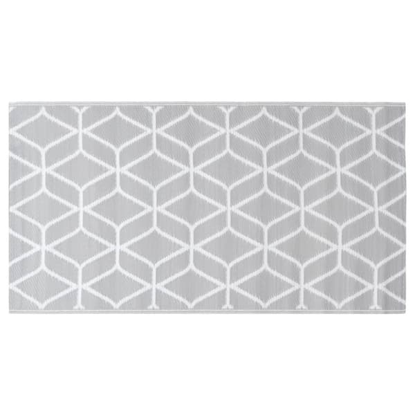 vidaXL Utomhusmatta grå 120x180 cm PP -  Utomhusfiltar