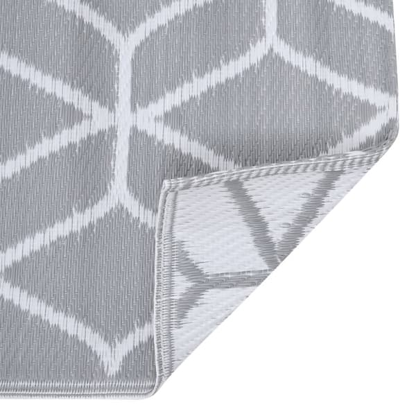 vidaXL Utomhusmatta grå 120x180 cm PP -  Utomhusfiltar